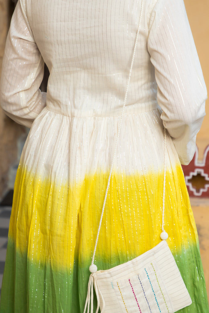 Snow White Beach Sand Tie & Dye Maxi Dress-Dress-The Kapas
